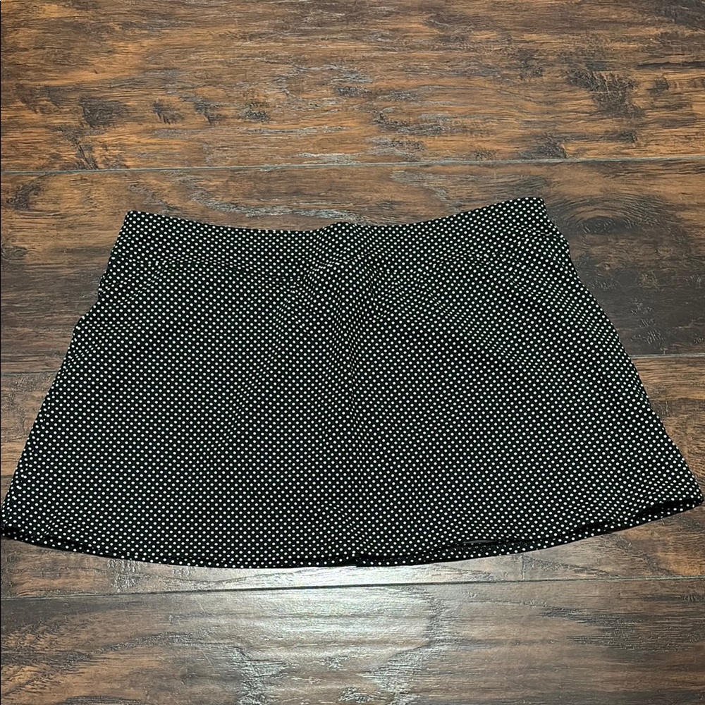 Lands' End Black and White polka dot swimsuit skirt Bathing suit